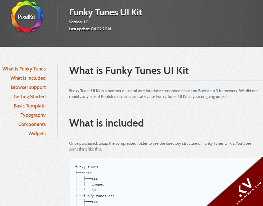 UI框架Funky Tunes UI Kit 程序源码 图1张